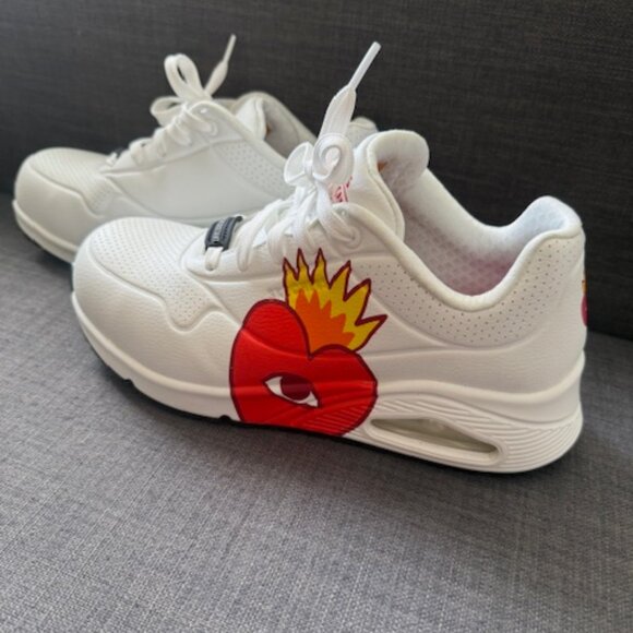 Ricardo Cavolo Work Slip-Resistant: Uno - Flaming Heart Safety Toe Comp Toe - Picture 1 of 6